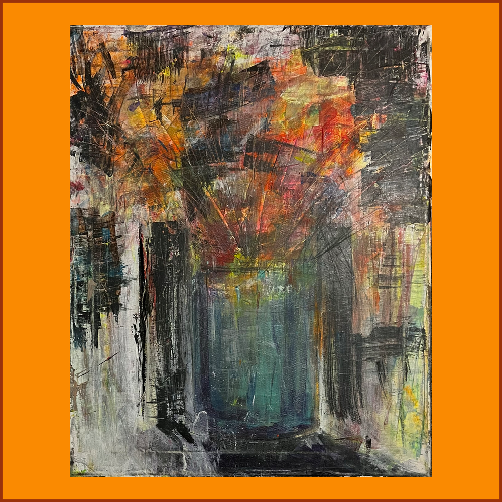 Matted and Torn | Original Floral Painting by Nicholas Brendon